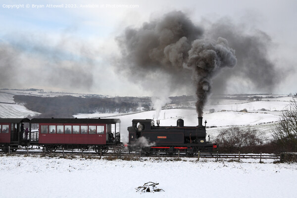 The Santa Special or Polar Express on the Tanfield Railway Picture Board by Bryan Attewell