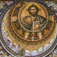 Buy canvas prints of  The dome of Agios Minas cathedral Heraklion by Bryan Attewell