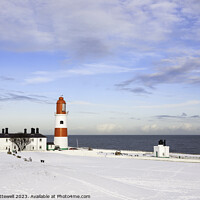 Buy canvas prints of Winter view of Souter Lighthouse by Bryan Attewell