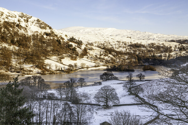 Winter view of Rydal Water  Picture Board by Bryan Attewell