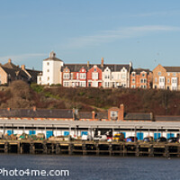 Buy canvas prints of A panoramic view of North Shields fish quay. by Bryan Attewell
