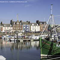 Buy canvas prints of Boats moored in Arbroath harbour by Bryan Attewell
