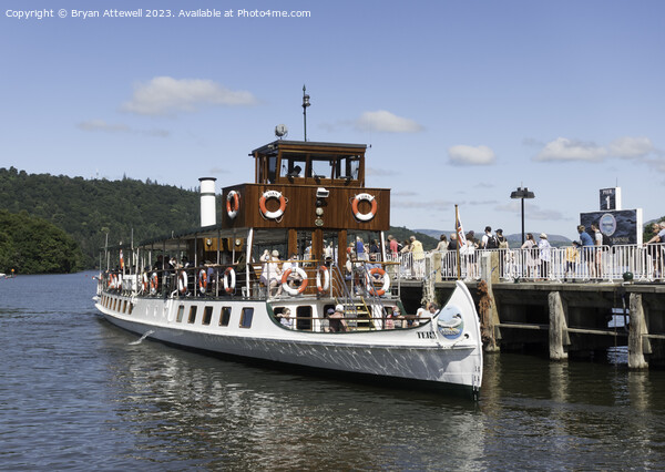 Steam yacht Tern, Windermere Picture Board by Bryan Attewell