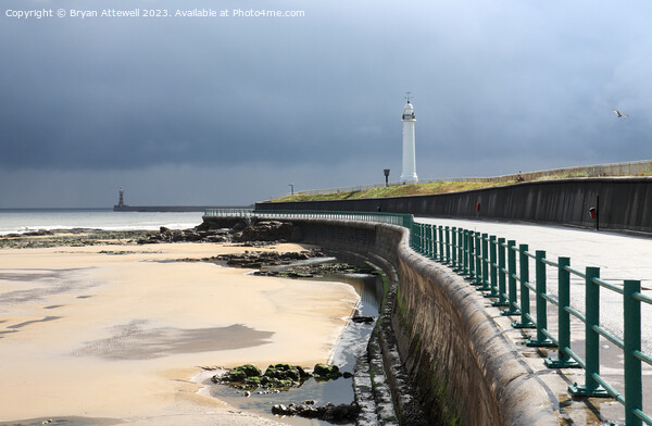 Roker lighthouses beach and pier Picture Board by Bryan Attewell