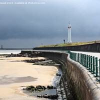 Buy canvas prints of Roker lighthouses beach and pier by Bryan Attewell
