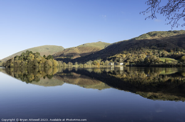 Autumn Grasmere reflection Picture Board by Bryan Attewell