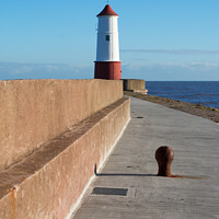 Buy canvas prints of Berwick pier and lighthouse by Bryan Attewell