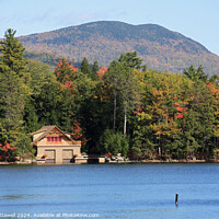 Buy canvas prints of Boathouse on Squam Lake by Bryan Attewell