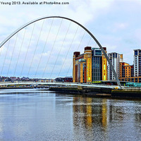 Buy canvas prints of Gateshead Millennium Bridge by George Young