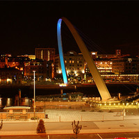 Buy canvas prints of Millennium Bridge Newcastle by George Young