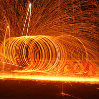 Buy canvas prints of Wire Wool Spinning by George Young