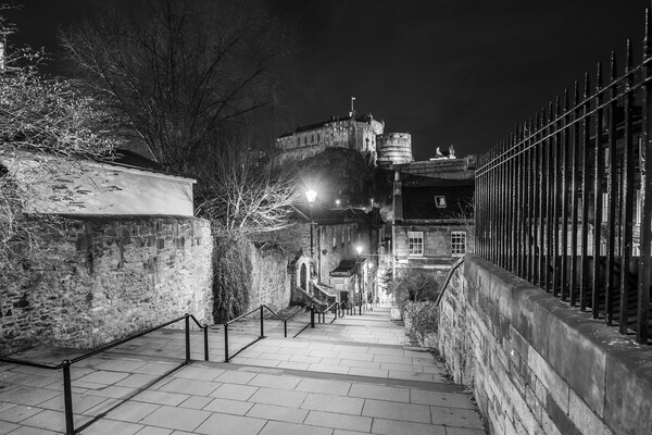 The Vennel Steps Edinburgh Picture Board by Jack Biggadike