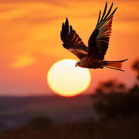 Red Kite Sunset Flight