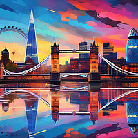 The vibrant London city skyline