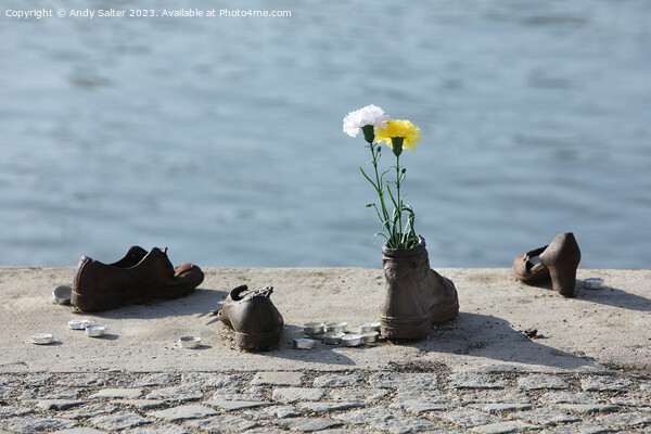 Iron Shoes on the Danube River in Budapest Picture Board by Andy Salter