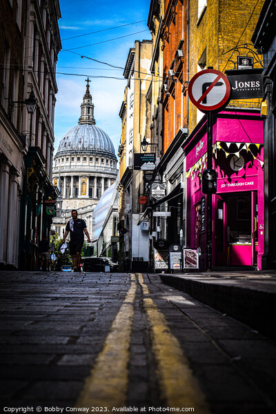 Leading lines to St Pauls cathedral Picture Board by Bobby Conway