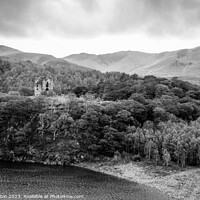 Buy canvas prints of Dolbadarn Castle by mountains by Sean Tobin