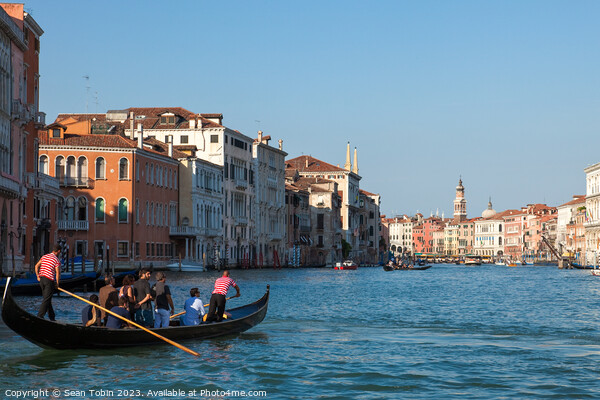 Grand Canal featuring a gondola Picture Board by Sean Tobin