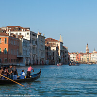 Buy canvas prints of Grand Canal featuring a gondola by Sean Tobin