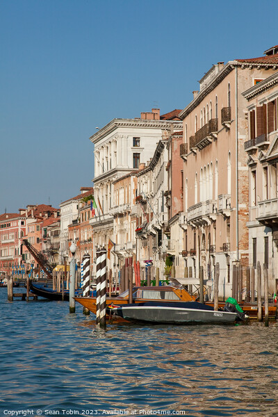 Grand Canal with water taxi Picture Board by Sean Tobin