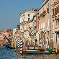 Buy canvas prints of Grand Canal with water taxi by Sean Tobin