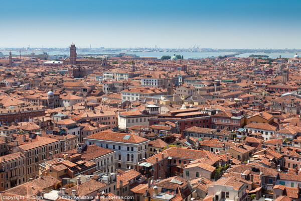 A view of Venice overlooking the mainland Picture Board by Sean Tobin