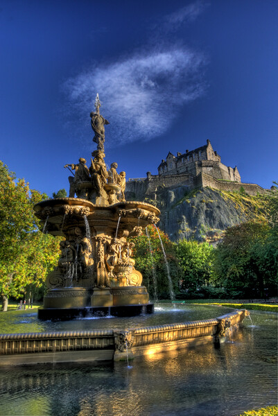 Edinburgh Castle Picture Board by John Hulland