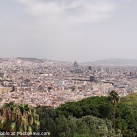 Buy canvas prints of Barcelona view from Montjuic Mountain by Florin Bota