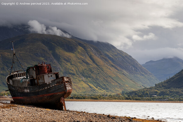 Corpach Shipwreck, Loch Linnhe, Fort William Picture Board by Andrew percival