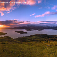 Buy canvas prints of conic hill sunset by Andrew percival