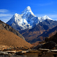 Buy canvas prints of Ama Dablam from Khumjung, Nepal by Philip Alexander