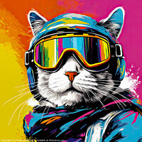 Buy canvas prints of Snow Cat Chic by Harold Ninek