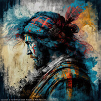Buy canvas prints of Scottish Warrior by Harold Ninek