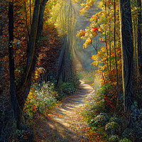 Buy canvas prints of Autumn Woodland II by Harold Ninek
