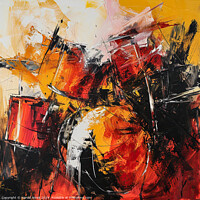 Buy canvas prints of Drum Kit by Harold Ninek