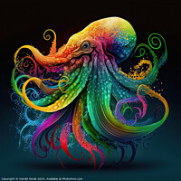 Buy canvas prints of Psychedelic Octopus by Harold Ninek