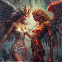 Buy canvas prints of Angel and Demon by Harold Ninek