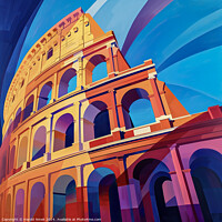 Buy canvas prints of Rainbow Colosseum by Harold Ninek