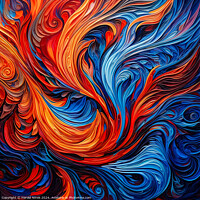 Buy canvas prints of Rhapsody in Blue and Red by Harold Ninek