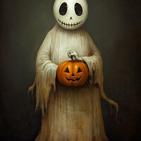 Buy canvas prints of Halloween Ghost by Harold Ninek
