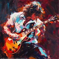 Buy canvas prints of Rock Guitarist by Harold Ninek