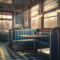 Buy canvas prints of Late Afternoon in the Diner by Harold Ninek