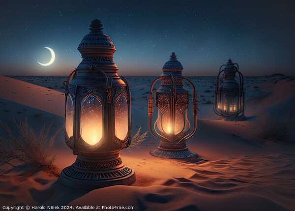 Desert Lanterns Picture Board by Harold Ninek