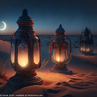 Buy canvas prints of Desert Lanterns by Harold Ninek