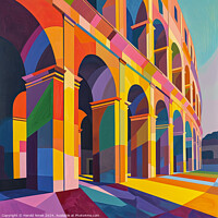 Buy canvas prints of Colosseum Arches by Harold Ninek