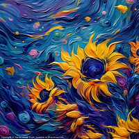 Buy canvas prints of Sunflower Tide by Harold Ninek