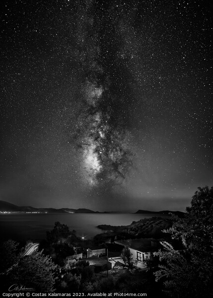 Milky Way at Peloponnisos Picture Board by Costas Kalamaras