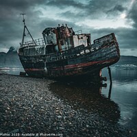 Buy canvas prints of Corpach Shipwreck , Ben Nevis  by Mike McMahon
