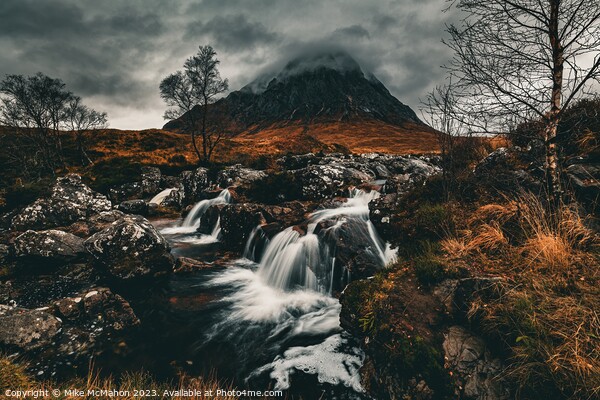 Buachaille etive mor waterfall  Picture Board by Mike McMahon