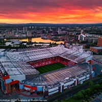 Buy canvas prints of Old Trafford stadium , Manchester United football  by Mike McMahon